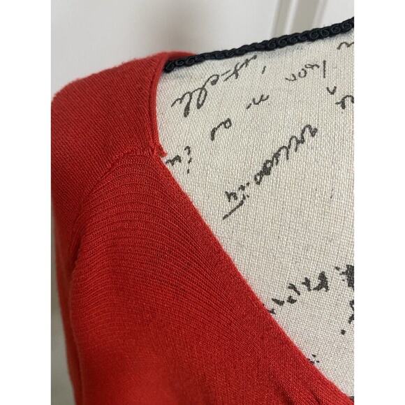 Alice & Olivia Sweater Womens Medium Red Open Back With Bows Holiday - Picture 5 of 16